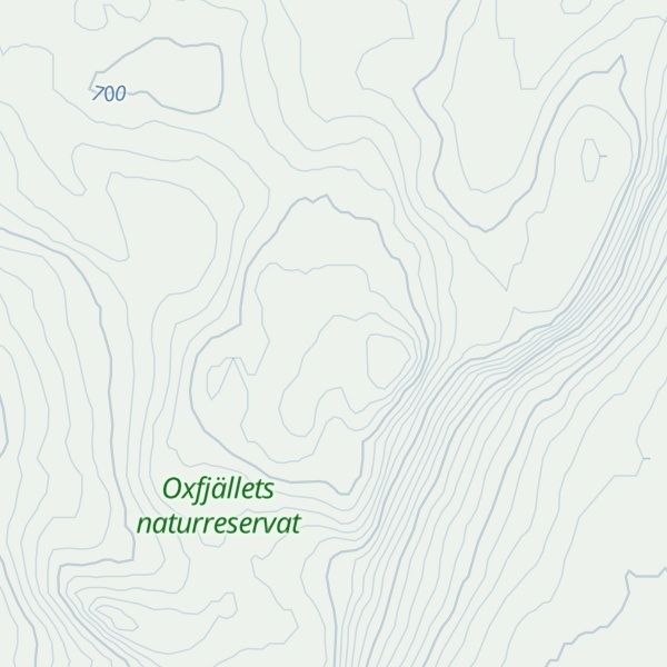 Map of Oxfjället (Oksvaartoe)