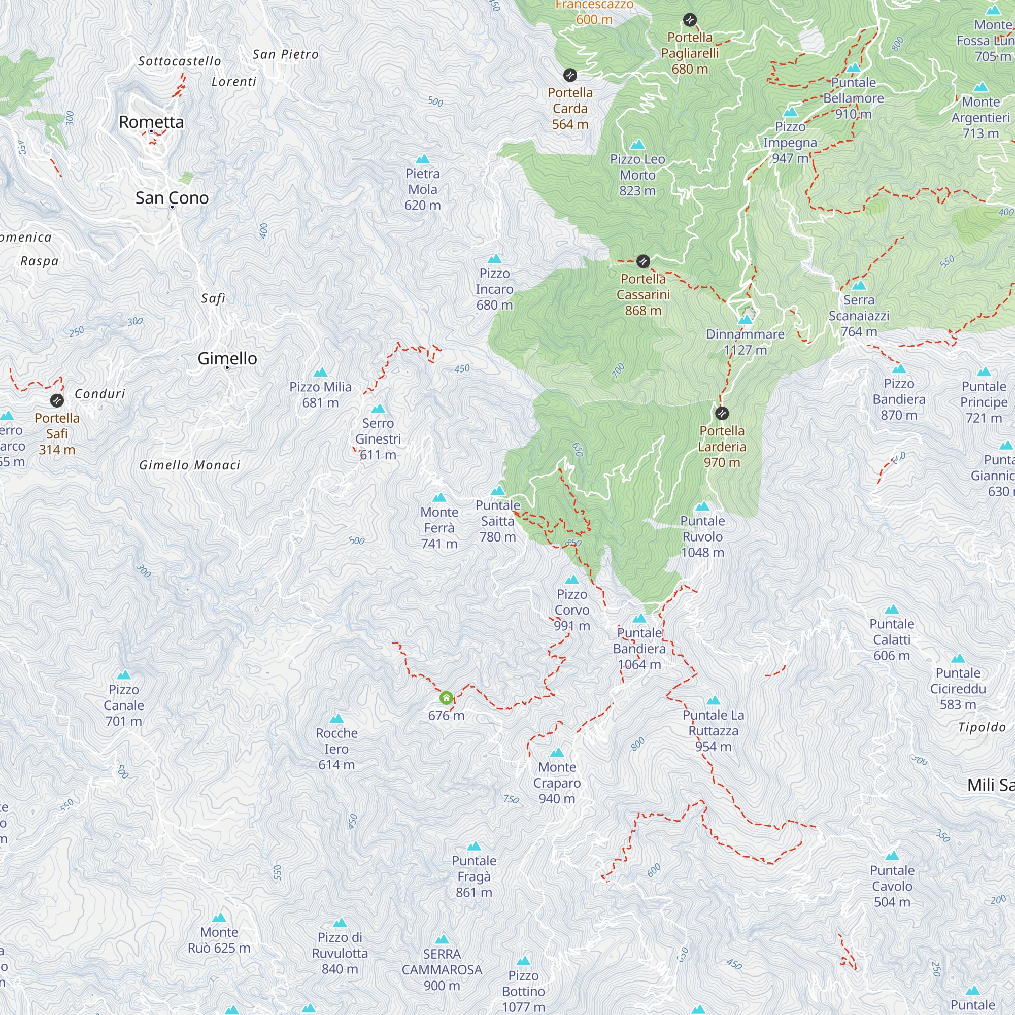 Rifugio Portella del Vento map