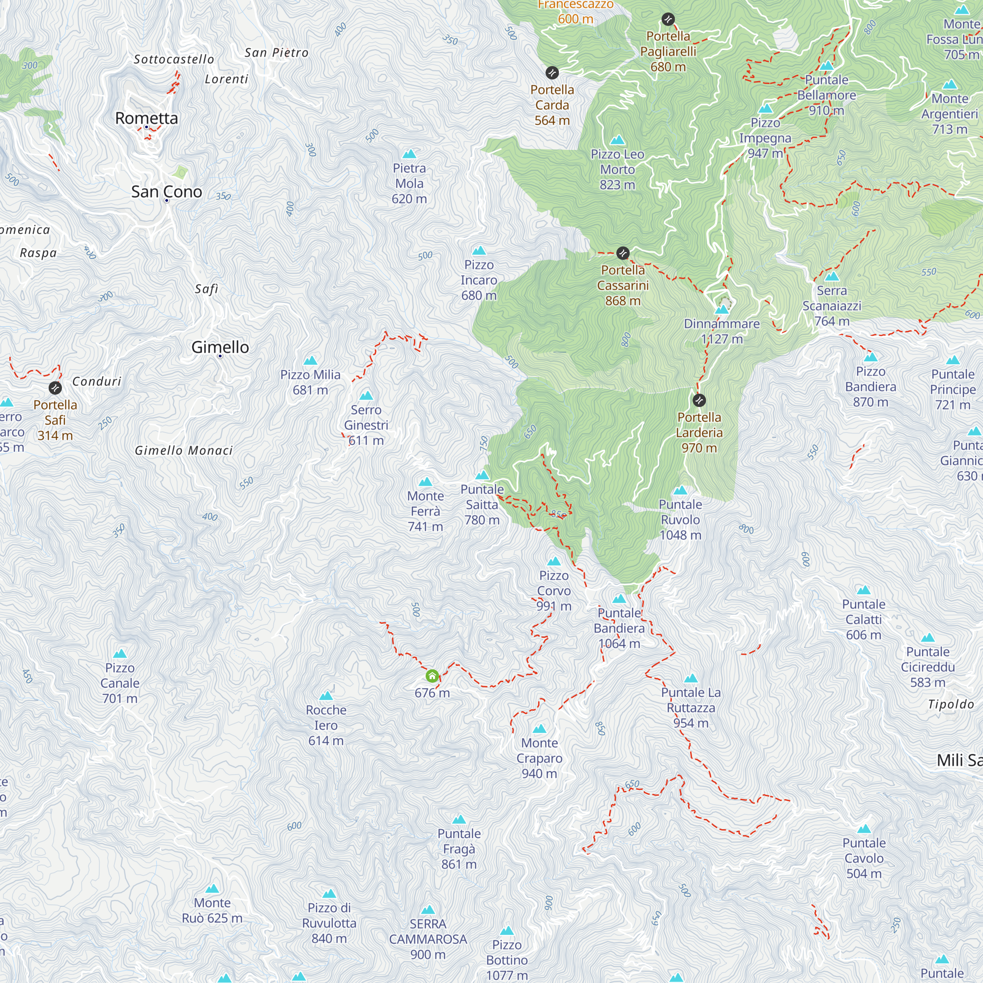 Rifugio Portella del Vento map