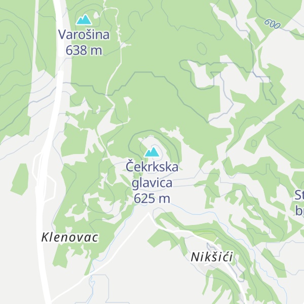 Map of Čekrkska glavica