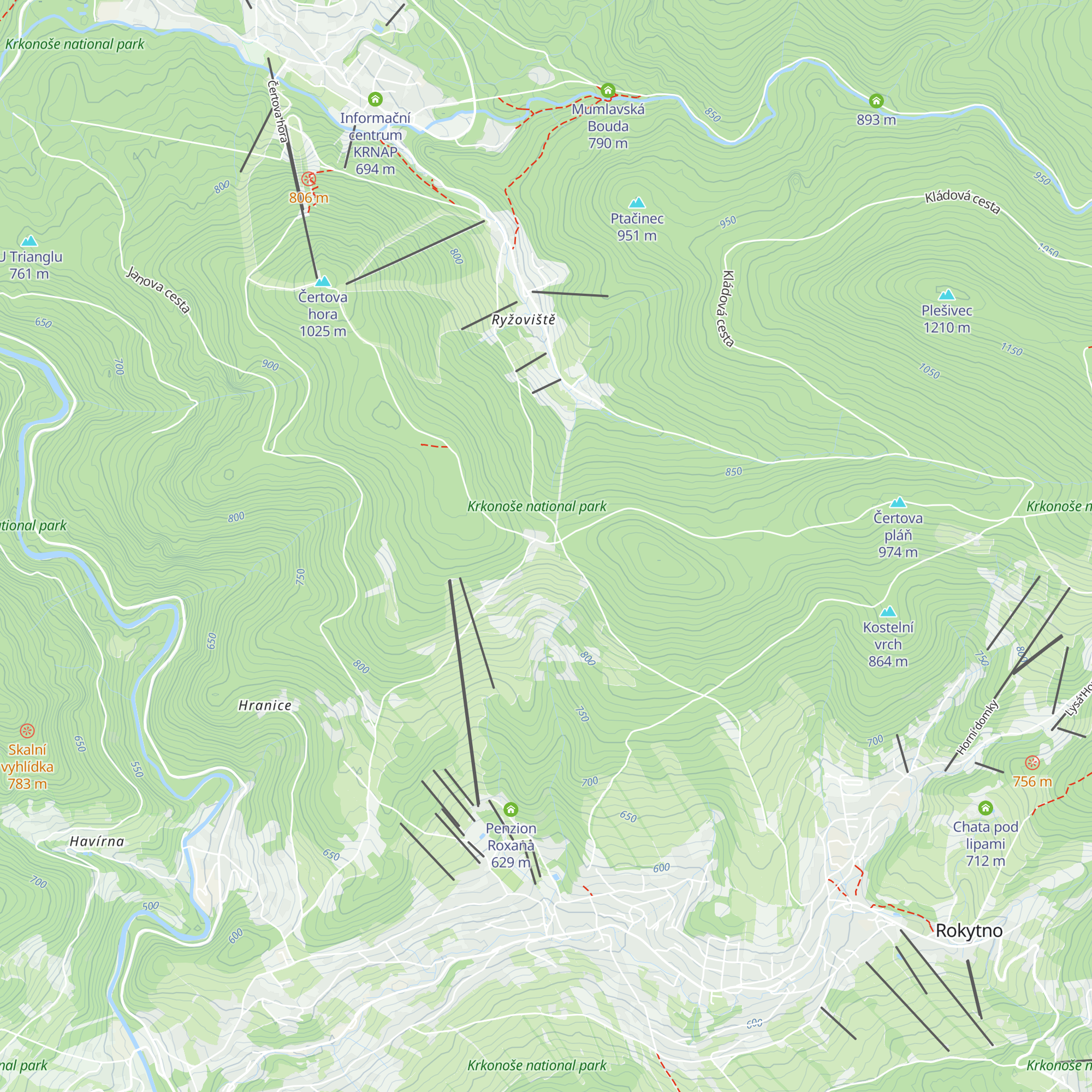 Chata Studenov map