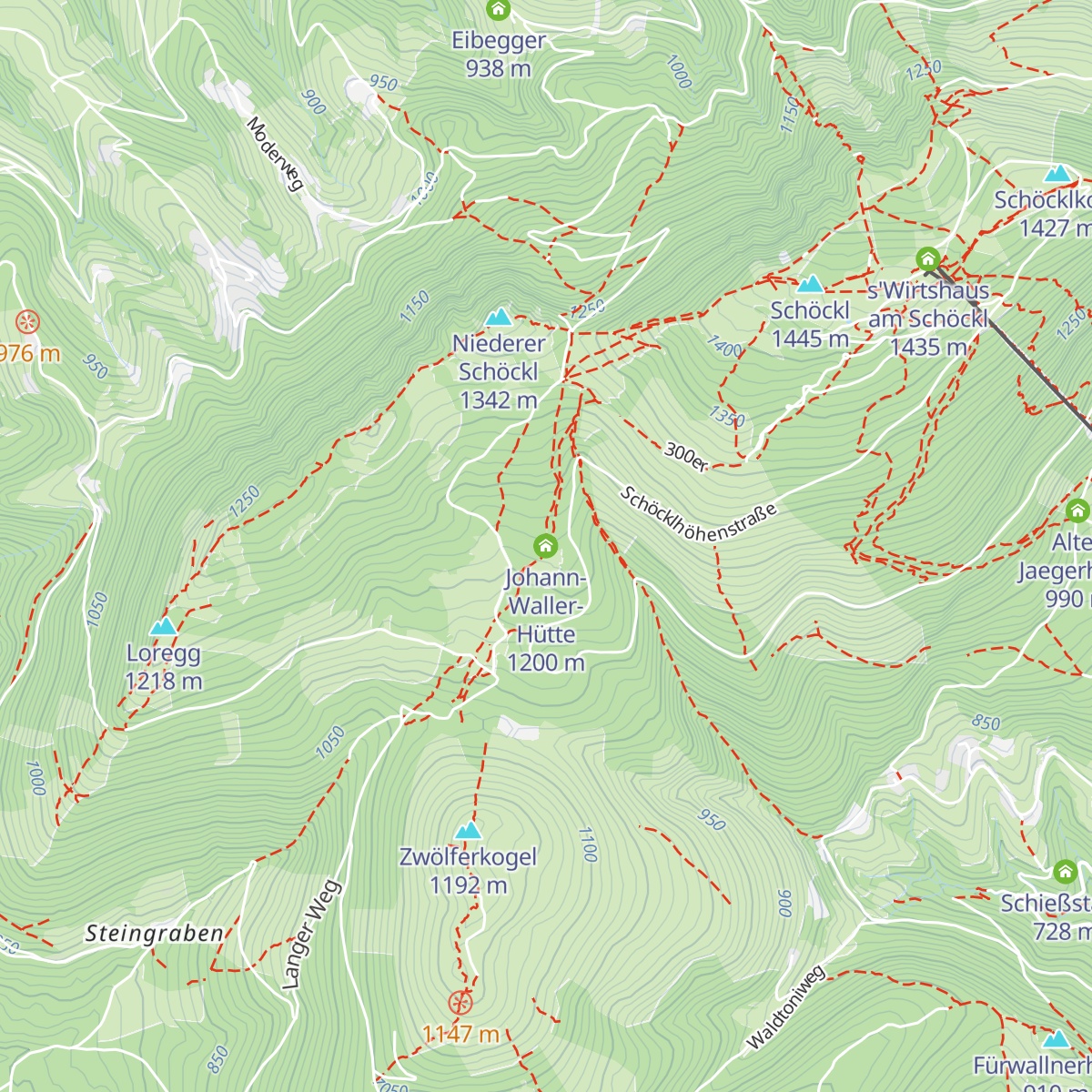 Johann-Waller-Hütte map