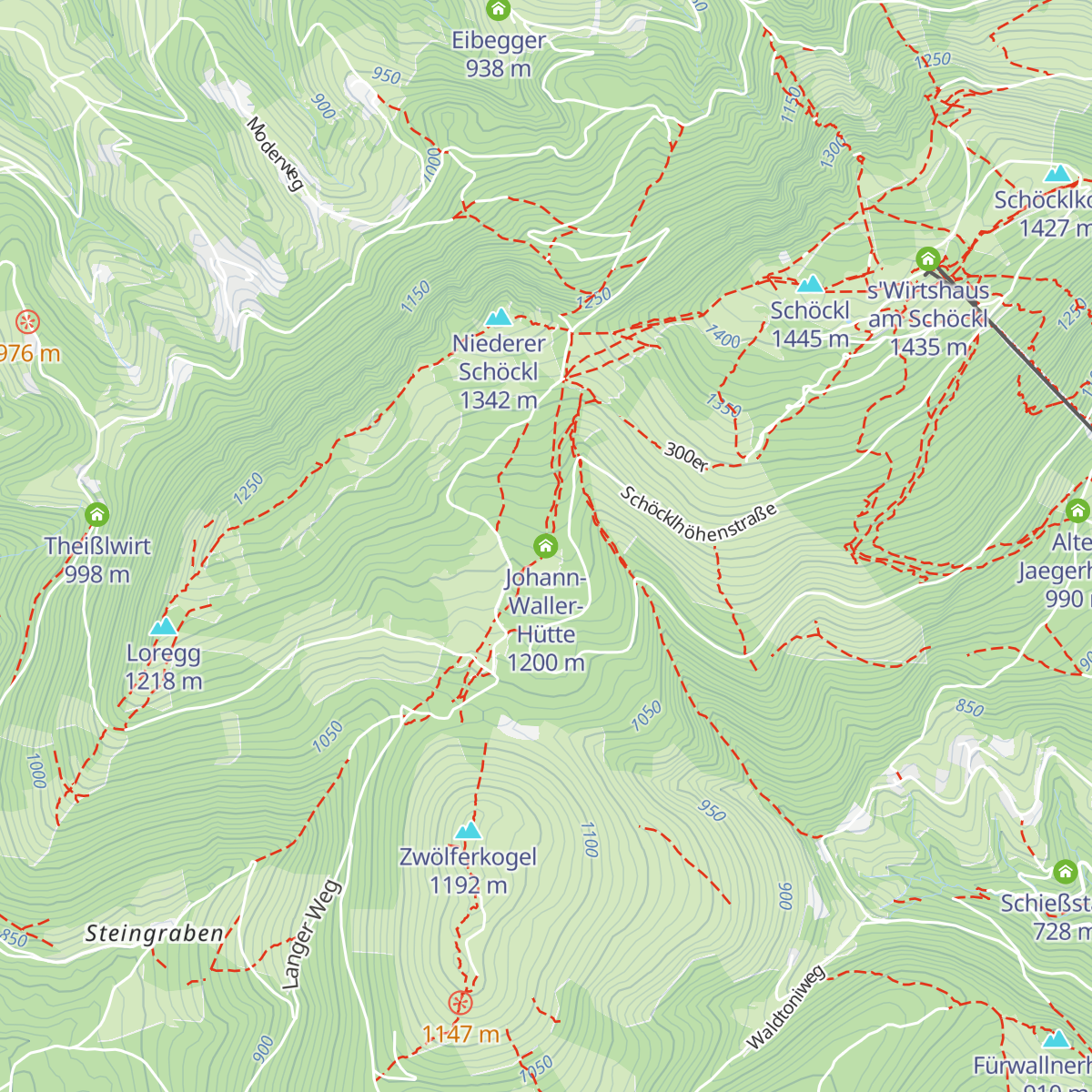 Johann-Waller-Hütte map