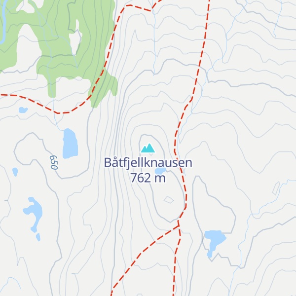 Map of Båtfjellknausen