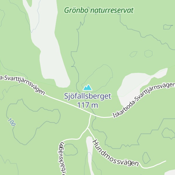 Map of Sjöfallsberget