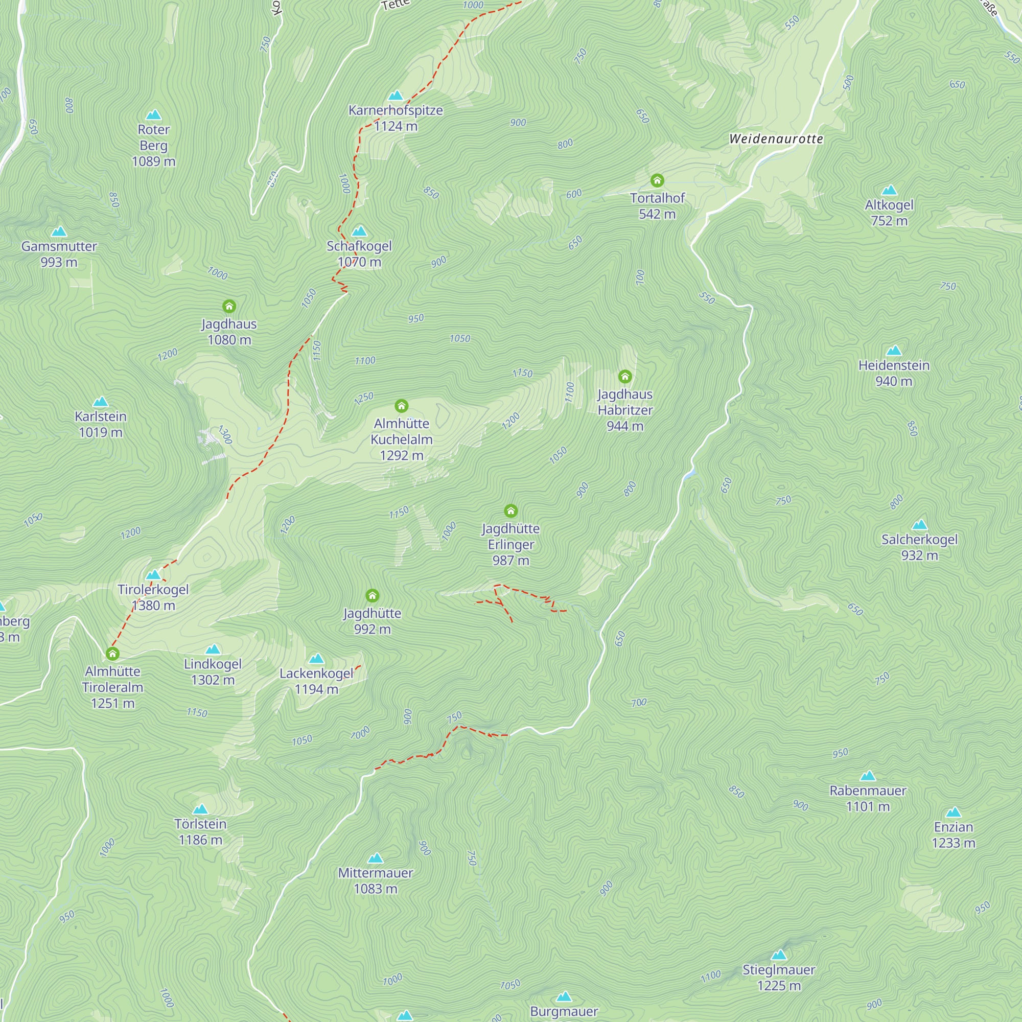 Jagdhütte Erlinger map
