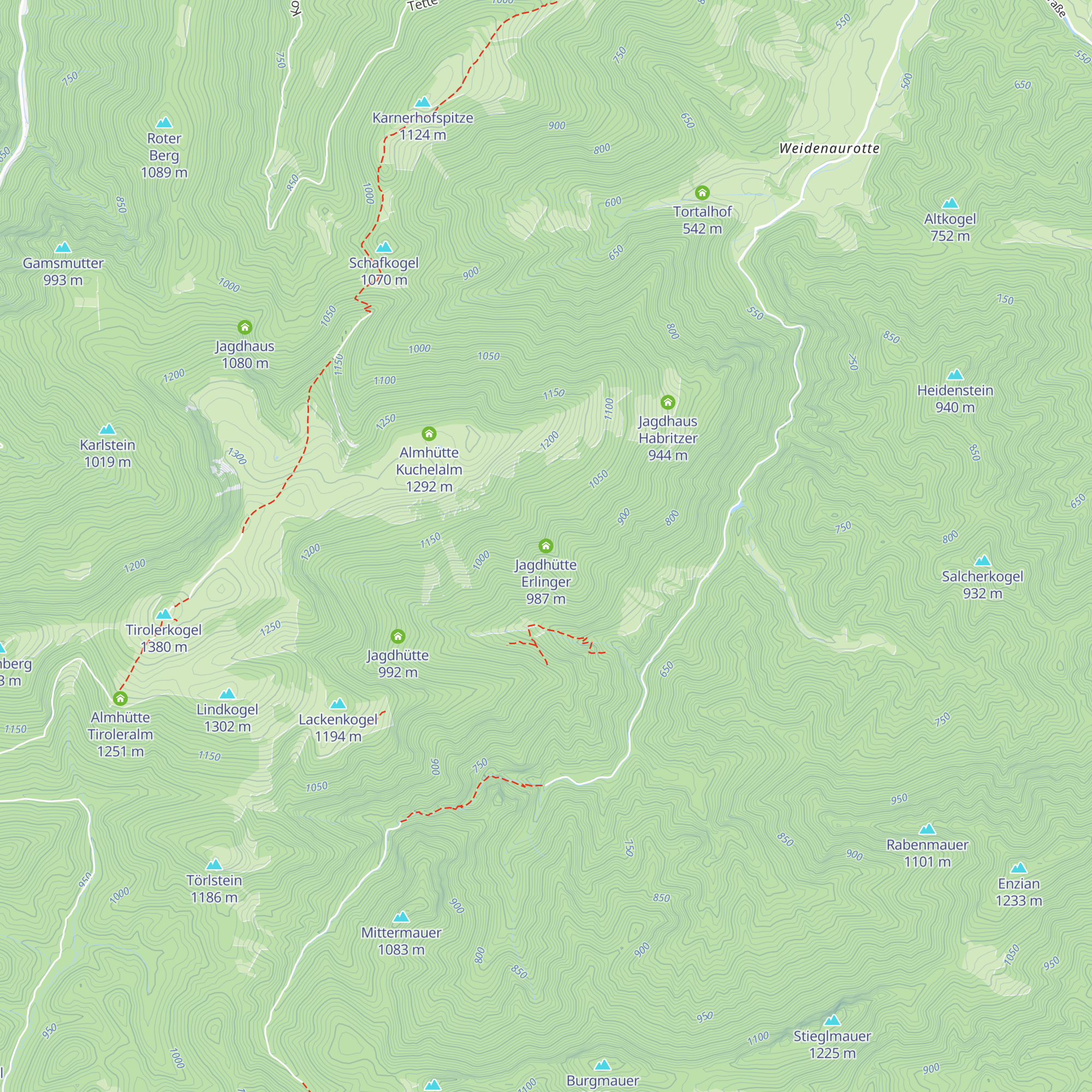 Jagdhütte Erlinger map