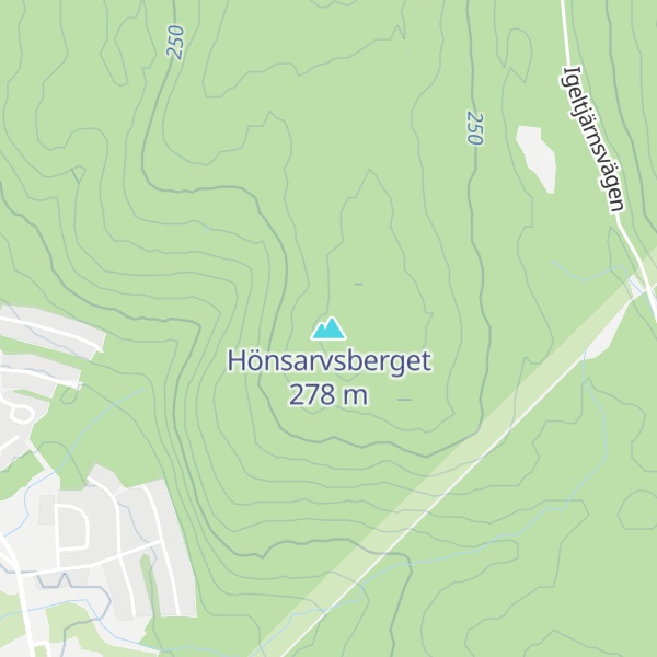 Map of Hönsarvsberget