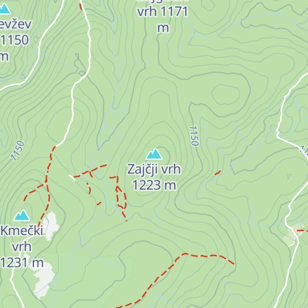 Map of Zajčji vrh