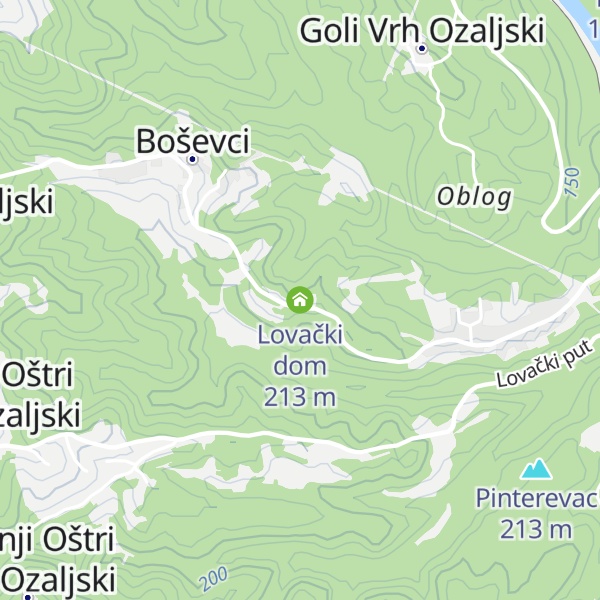 Map of Lovački dom