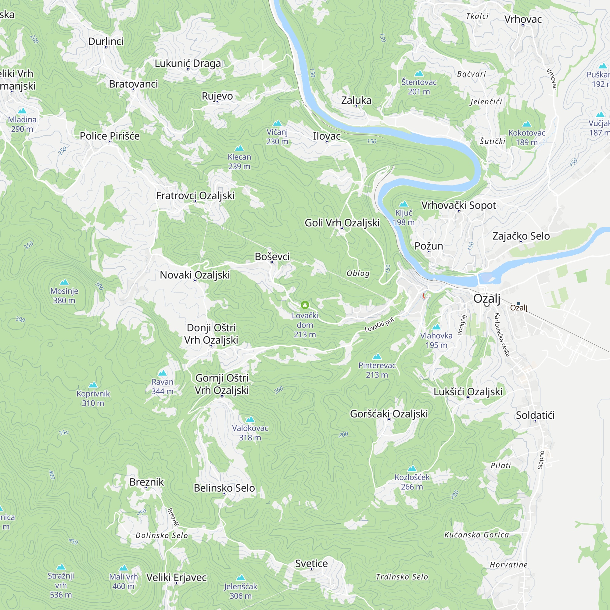 Lovački dom map