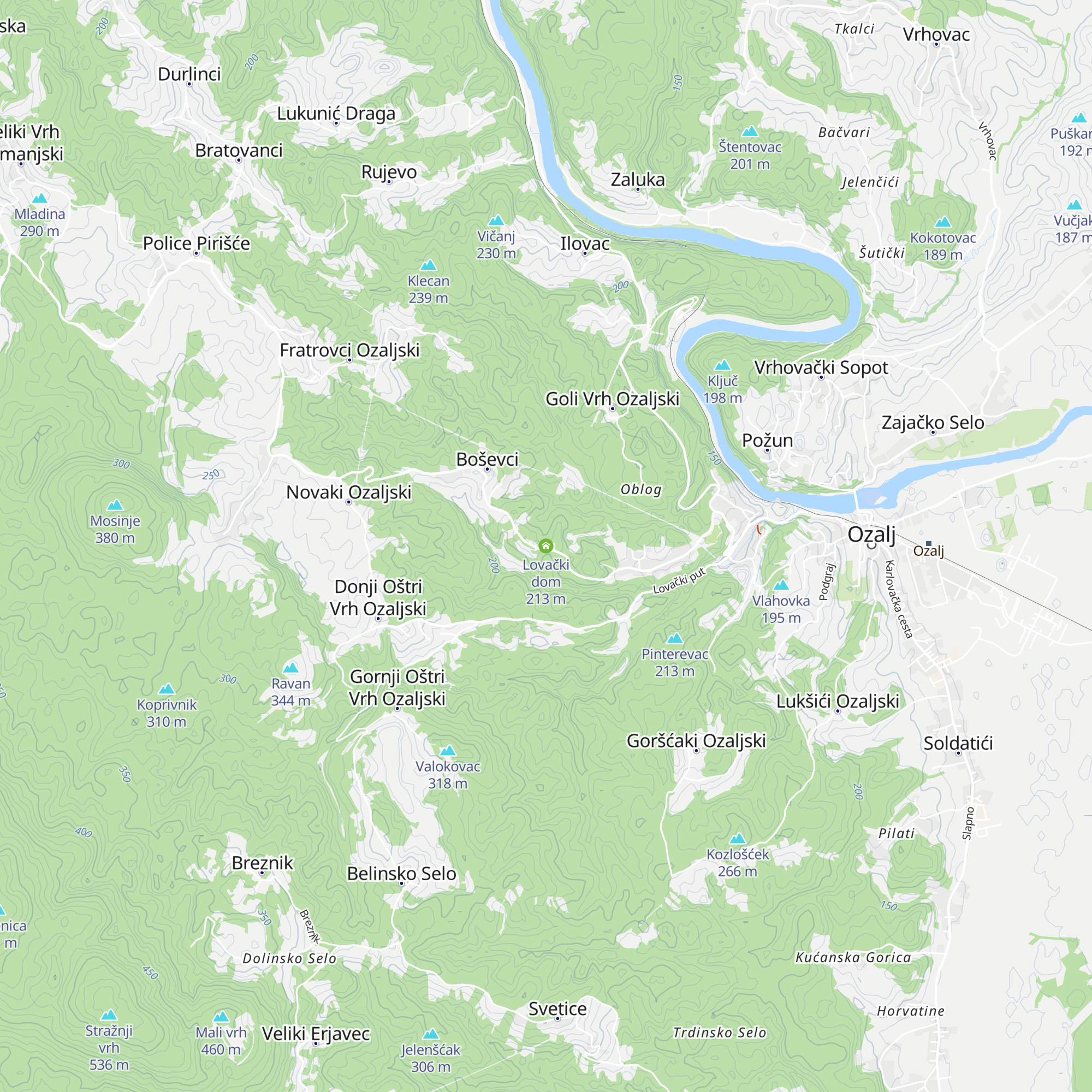 Lovački dom map
