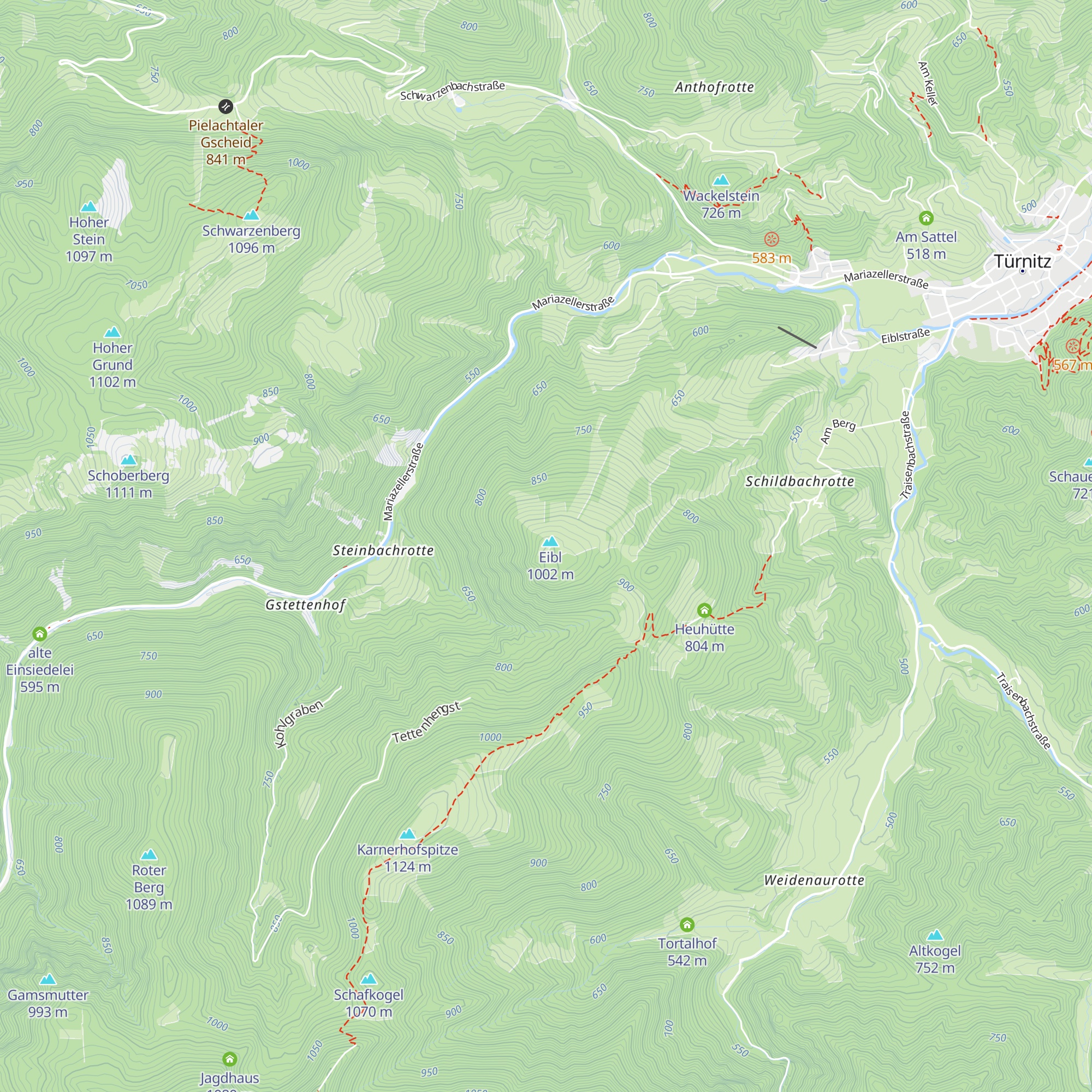 Schutzhaus Eibl Teichhütte map