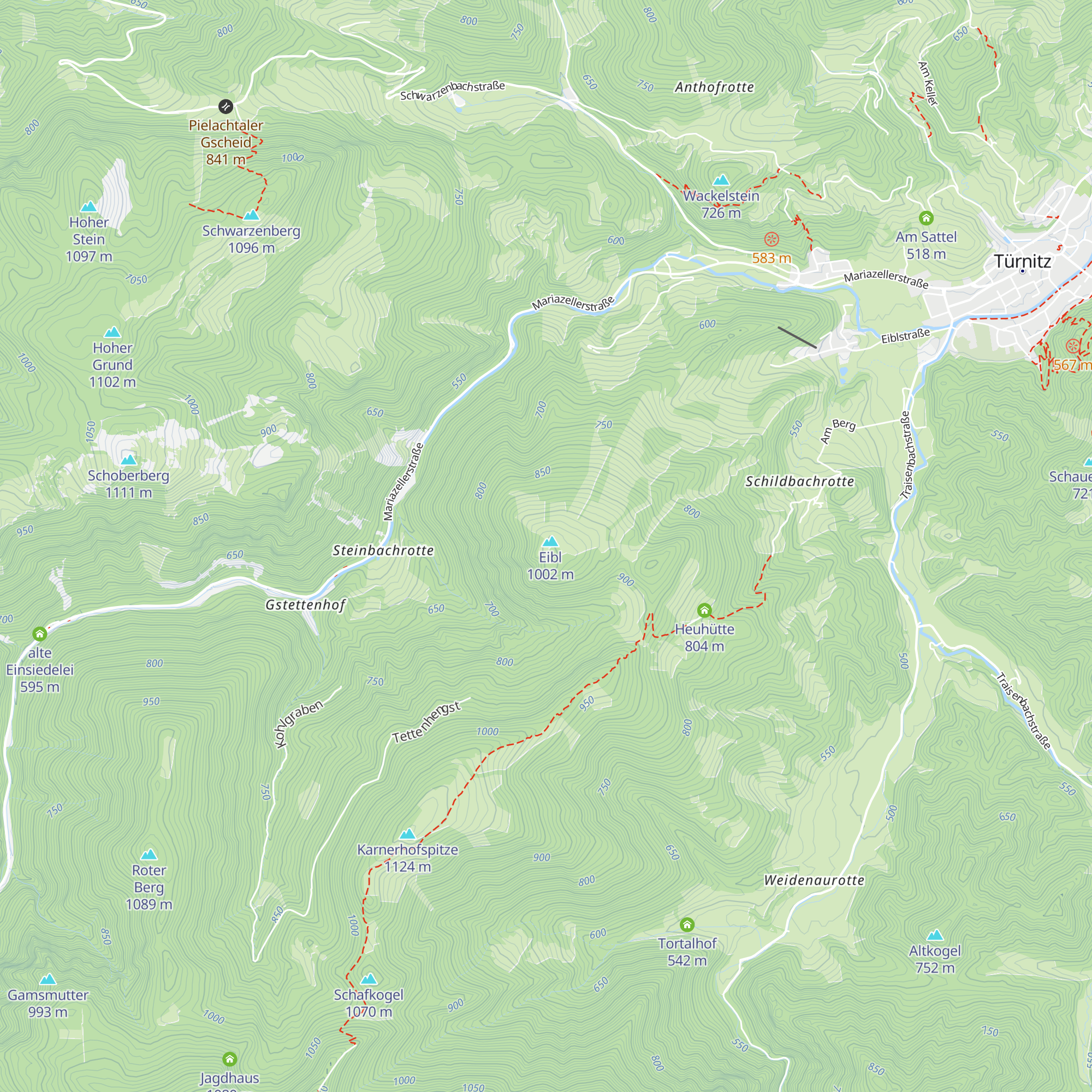 Schutzhaus Eibl Teichhütte map