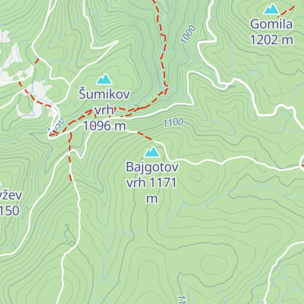 Map of Bajgotov vrh