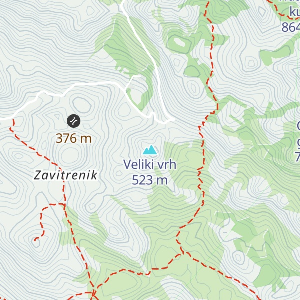 Map of Veliki vrh