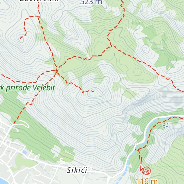 Map of Veliki Vitrenik