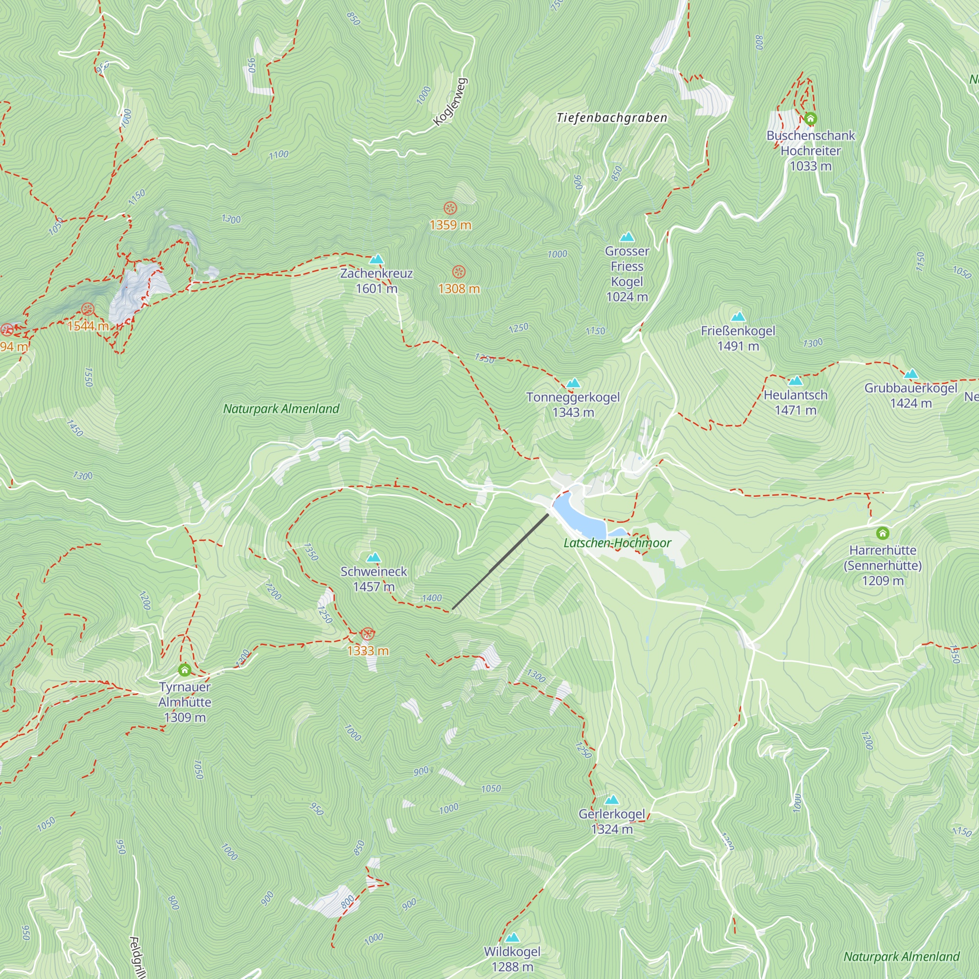 Gaston-Lippitt-Hütte map