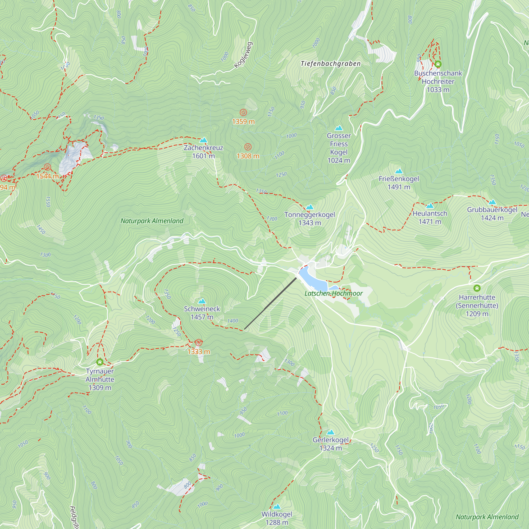 Gaston-Lippitt-Hütte map