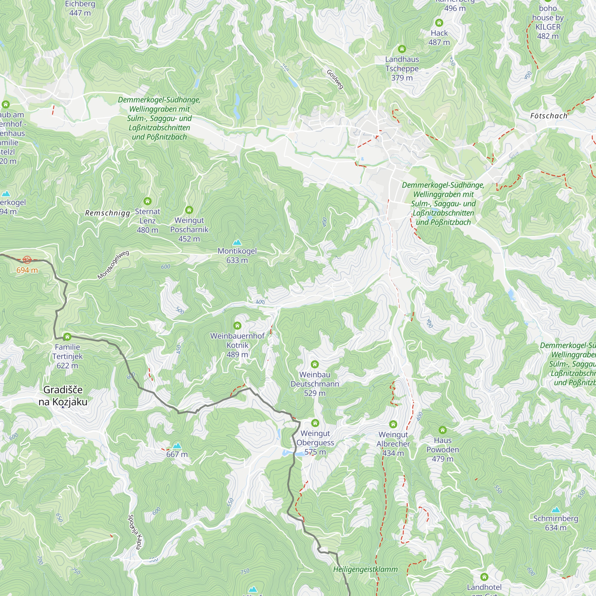 Zimmervermietung Lieschnegg map