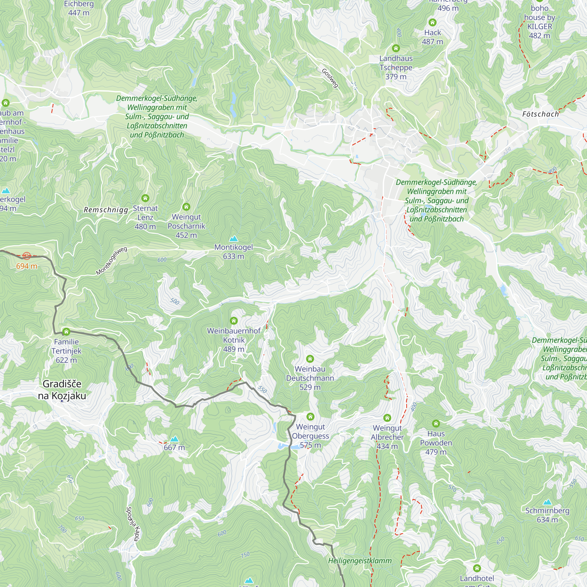 Zimmervermietung Lieschnegg map