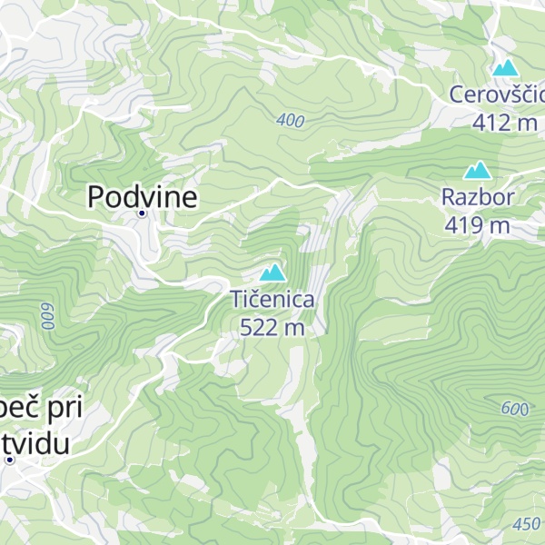 Map of Tičenica