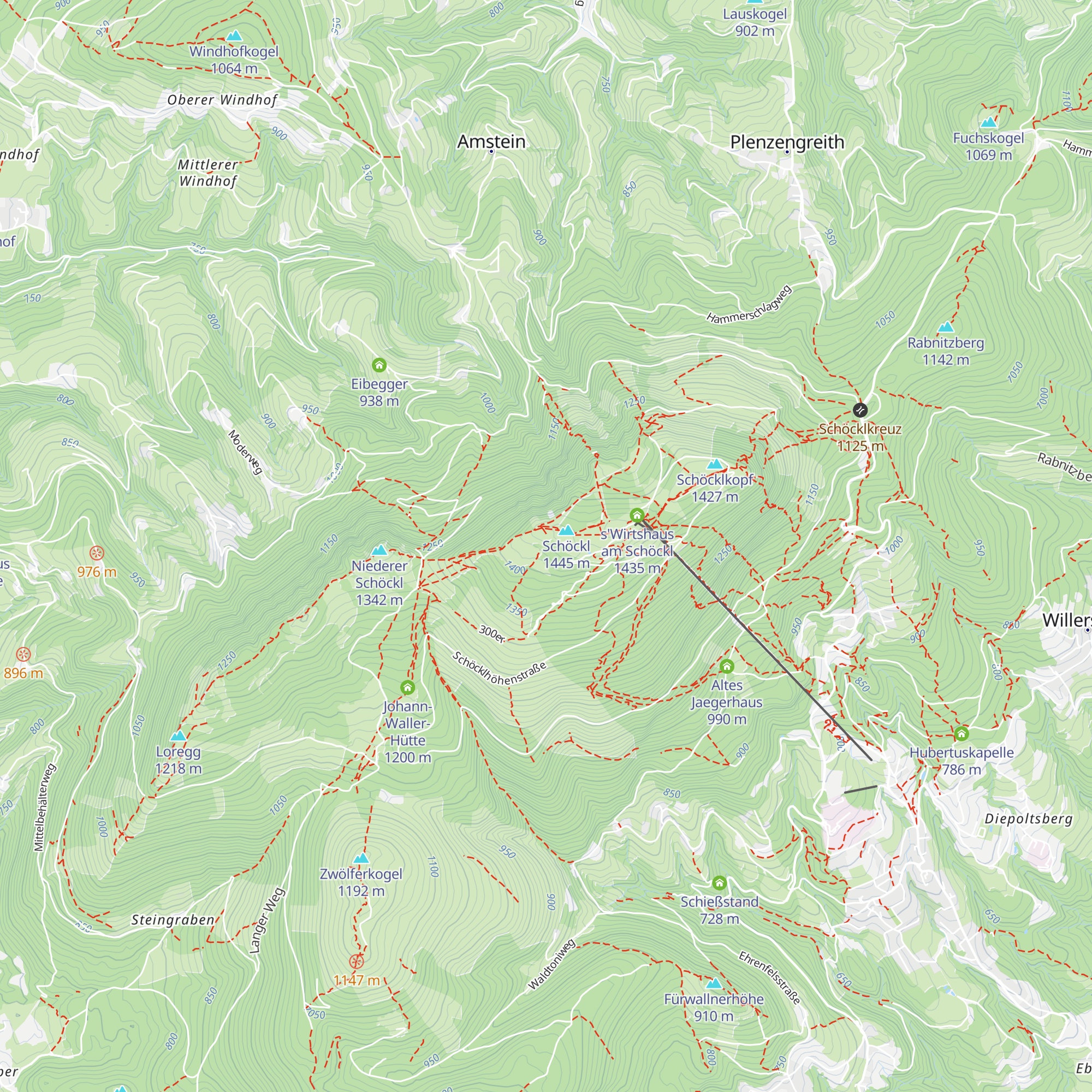 Stoawandhütte map