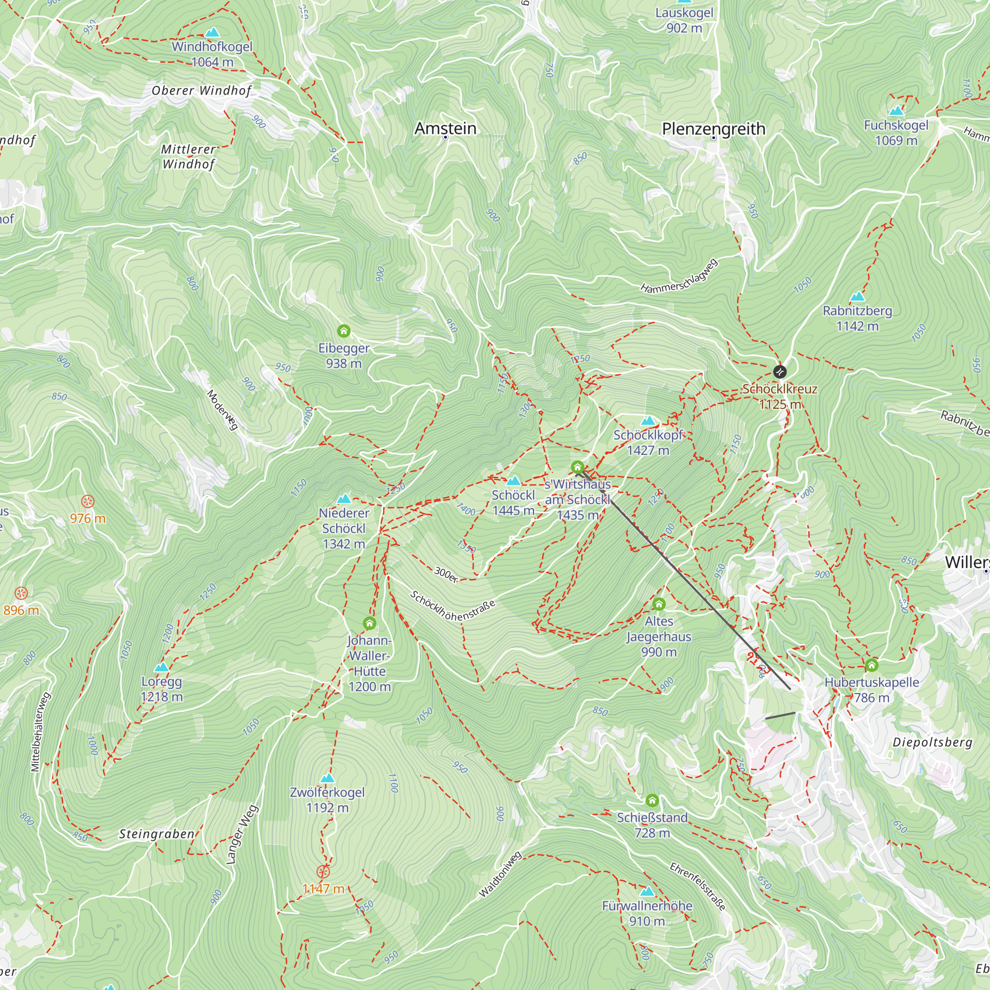 Stoawandhütte map