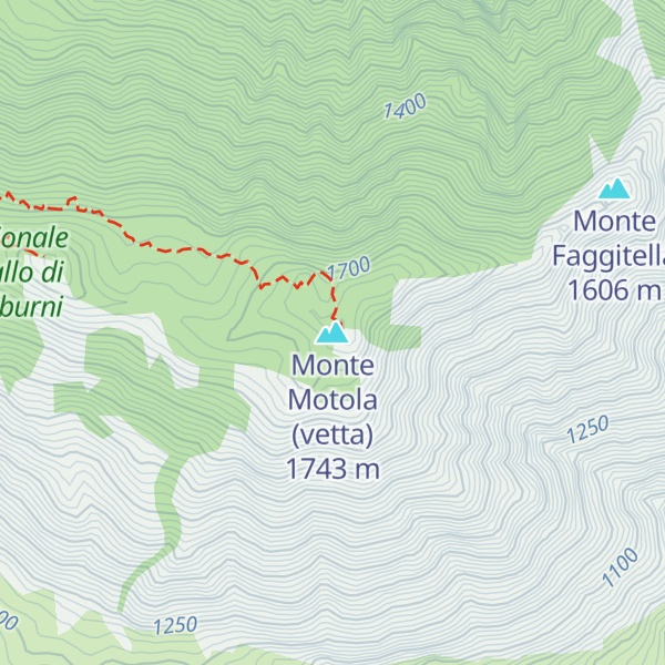 Map of Monte Motola (vetta)