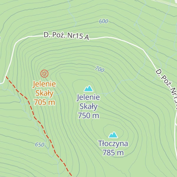 Map of Jelenie Skały