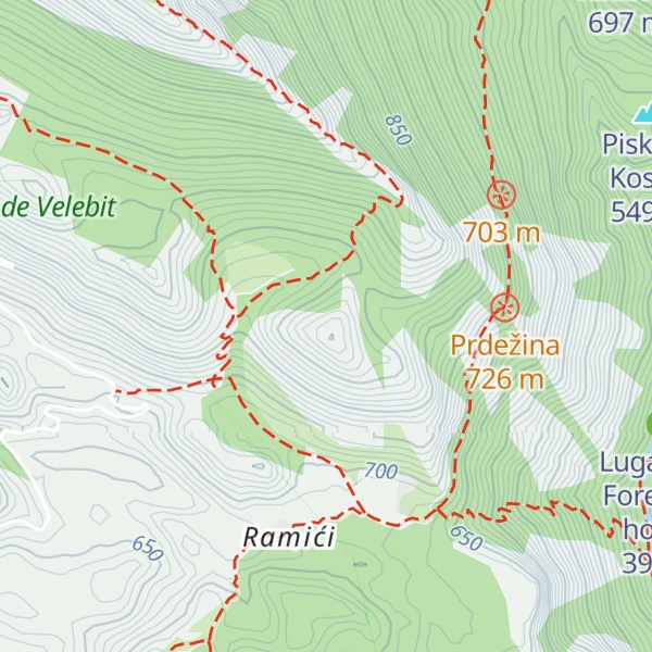 Map of Njivarska glavica