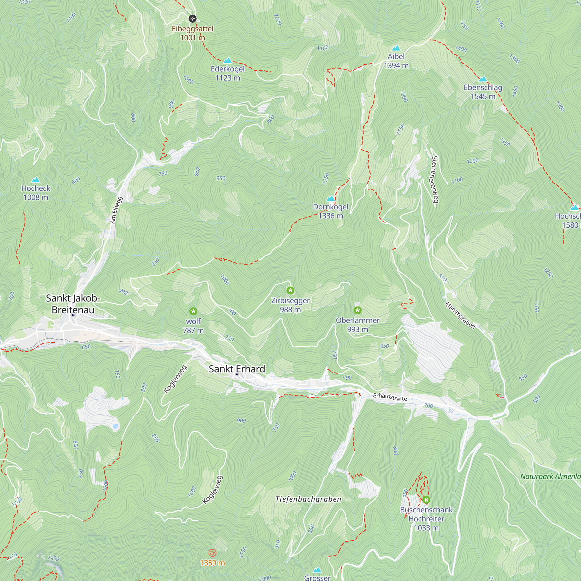 Zirbisegger map