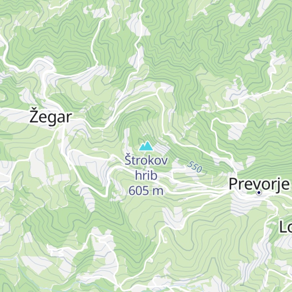 Map of Štrokov hrib