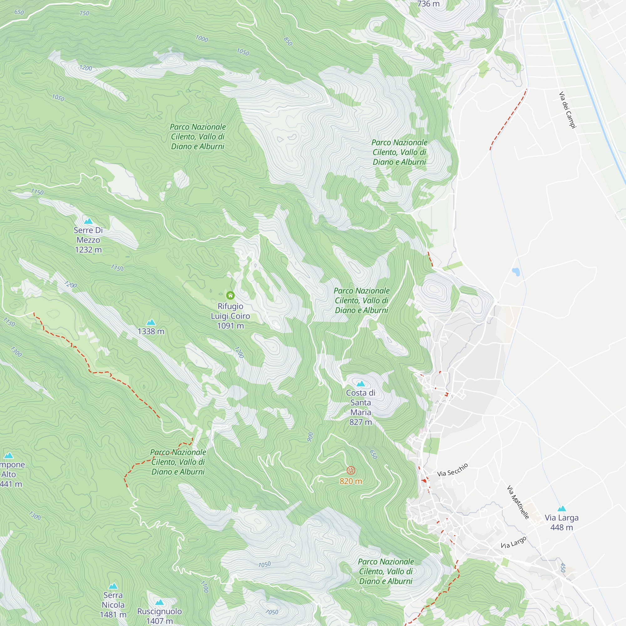 Rifugio Corrado Pandolfo map