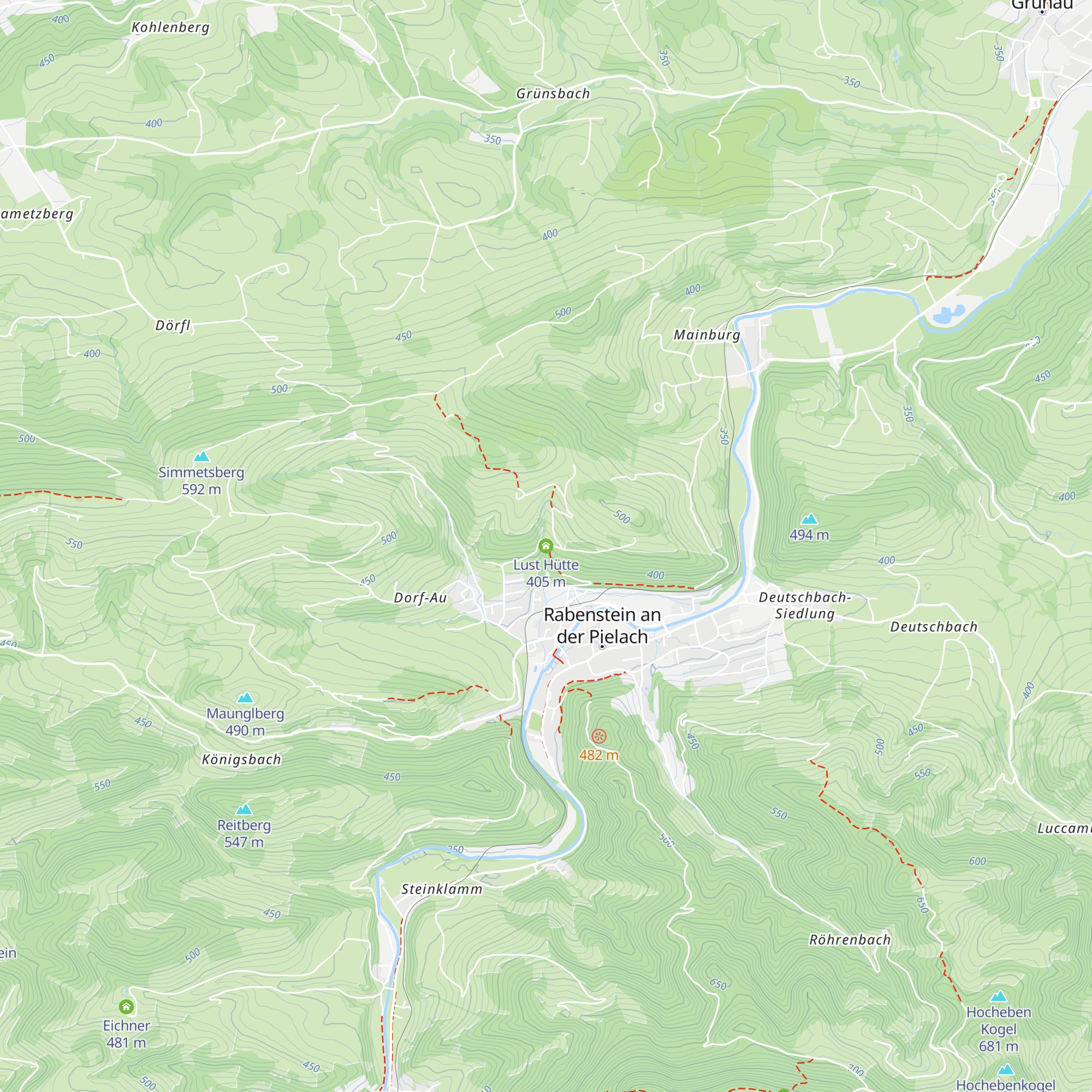 Lust Hütte map