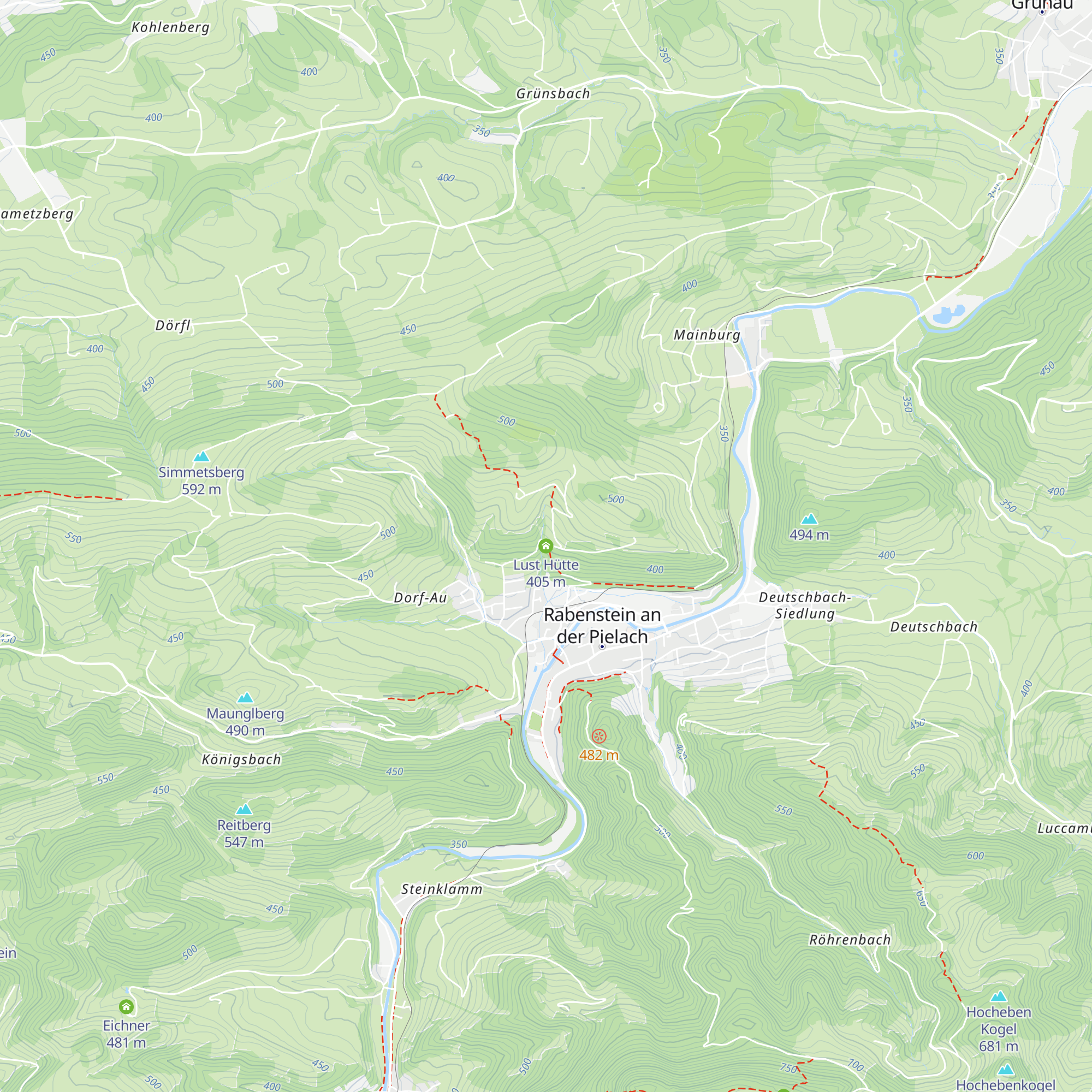 Lust Hütte map