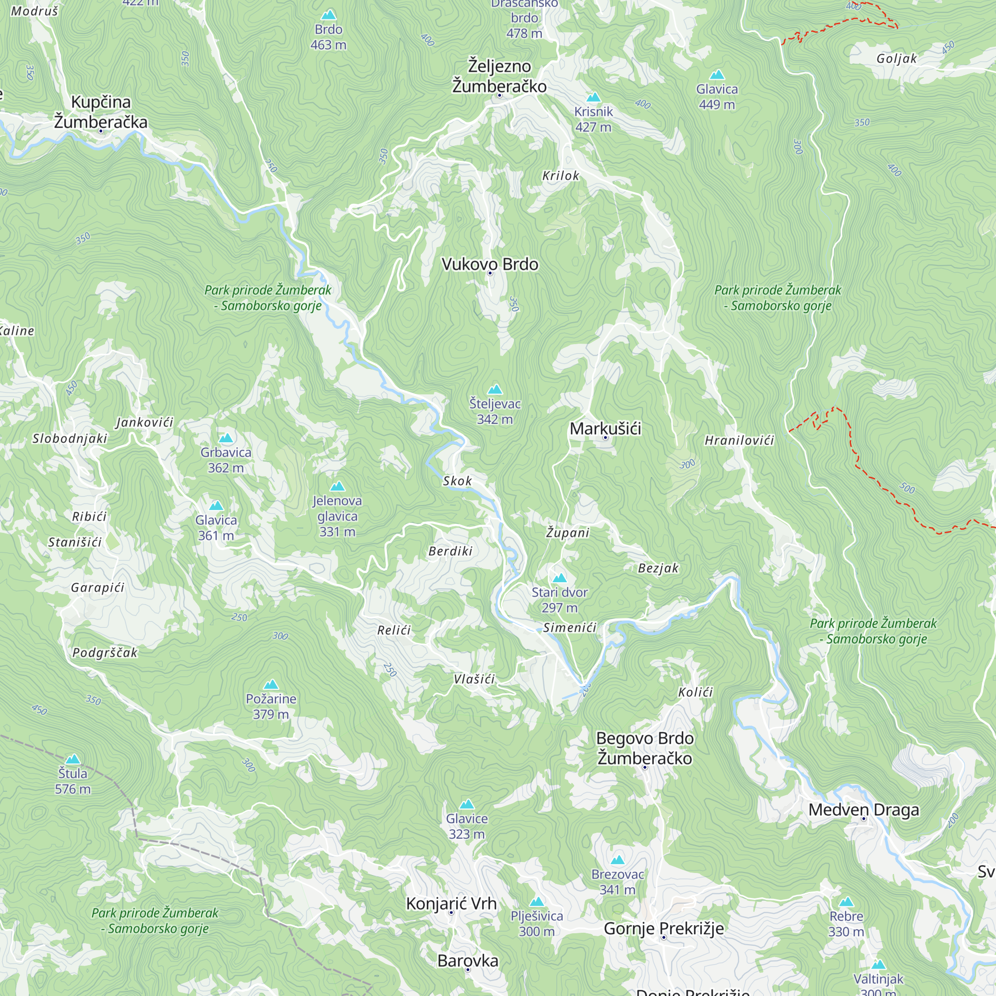 B&B "Podžumberak" map
