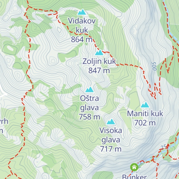 Map of Oštra glava