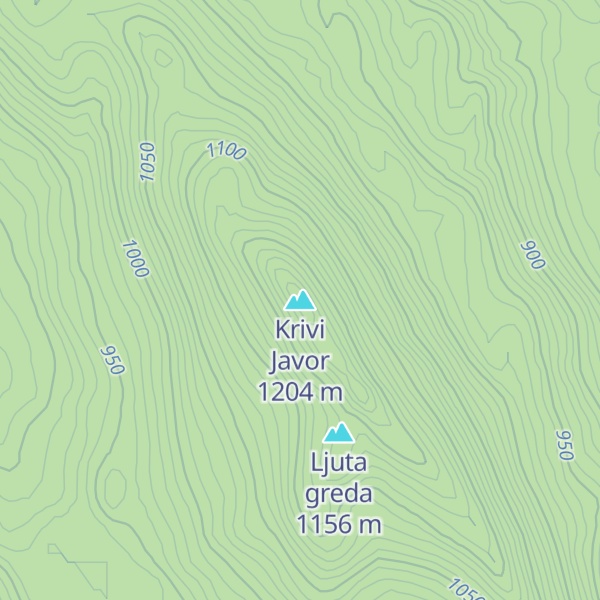 Map of Krivi Javor