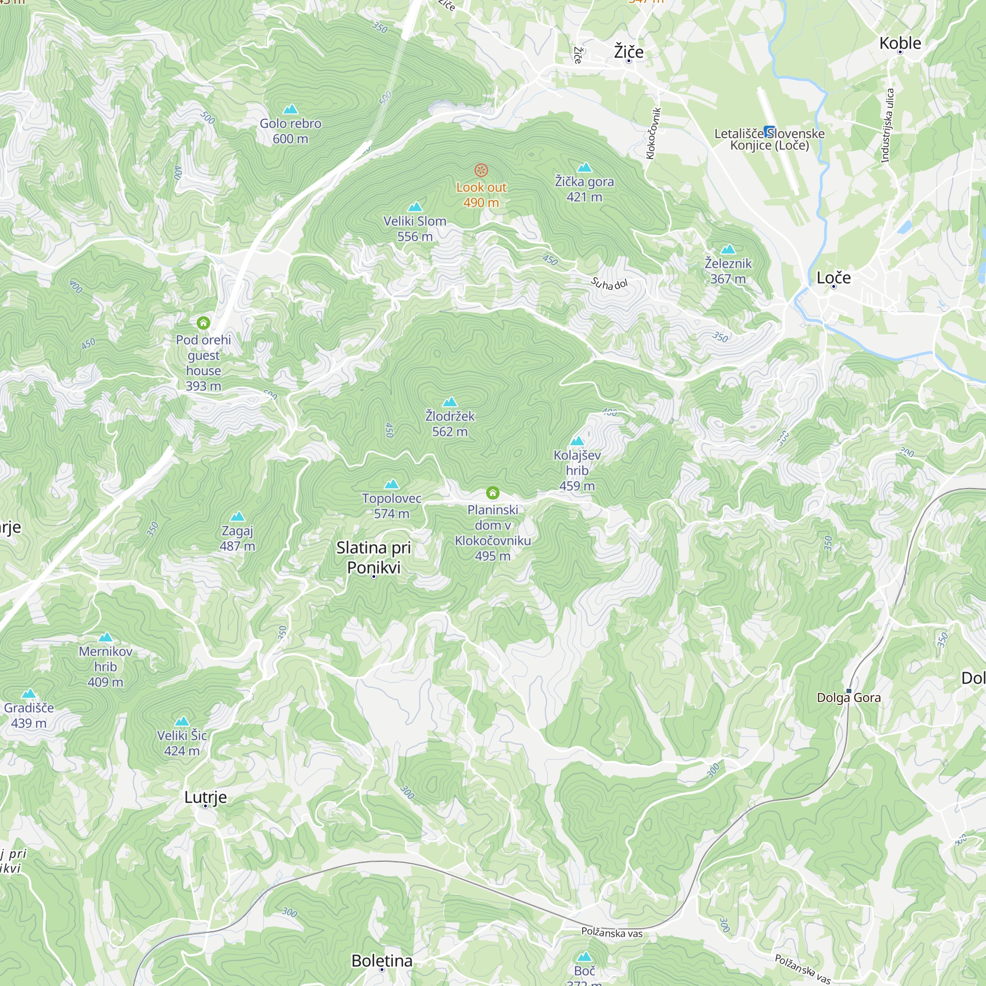 Planinski dom v Klokočovniku map
