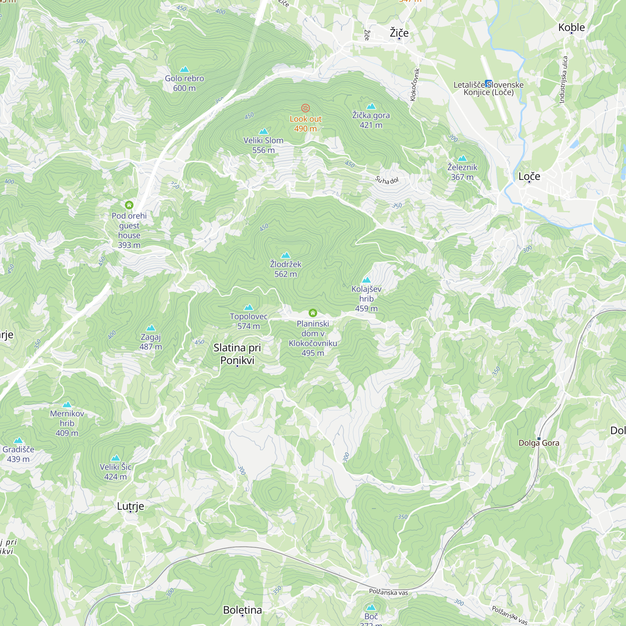 Planinski dom v Klokočovniku map