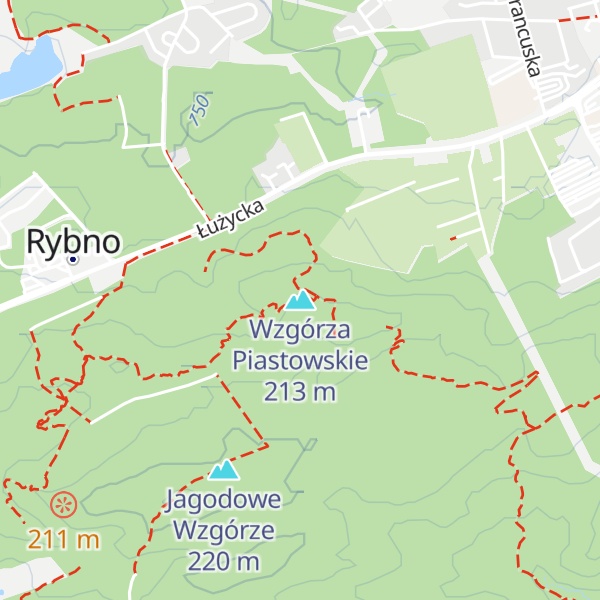 Map of Wzgórza Piastowskie