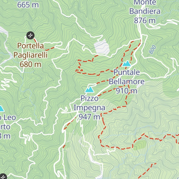 Map of Pizzo Impegna