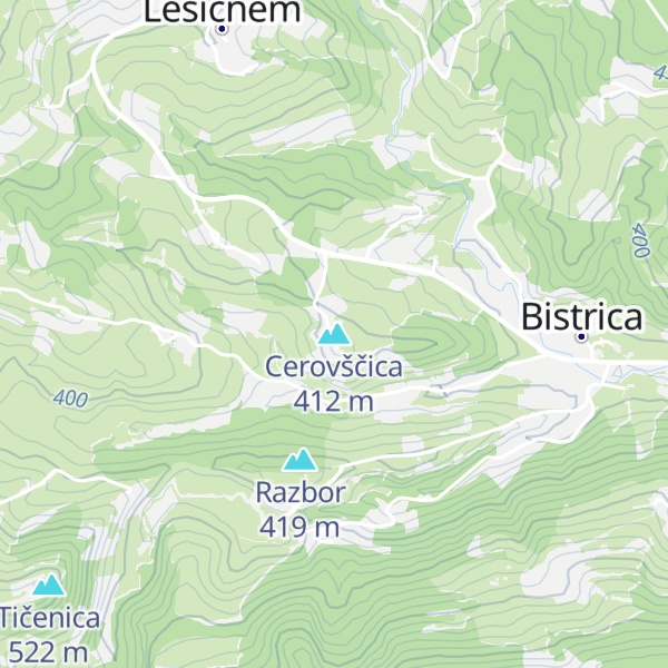 Map of Cerovščica