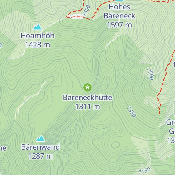 Map of Bäreneckhütte