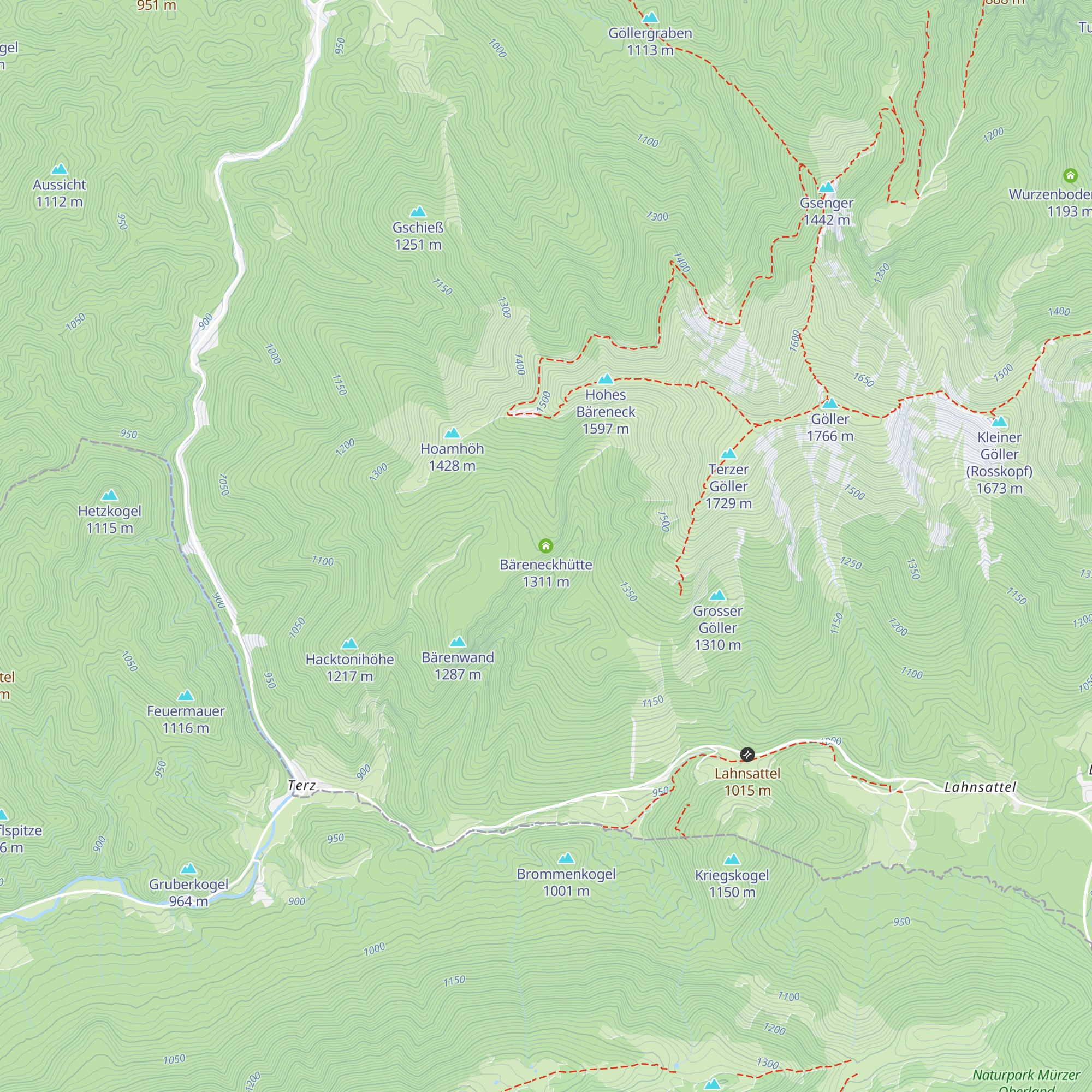 Bäreneckhütte map