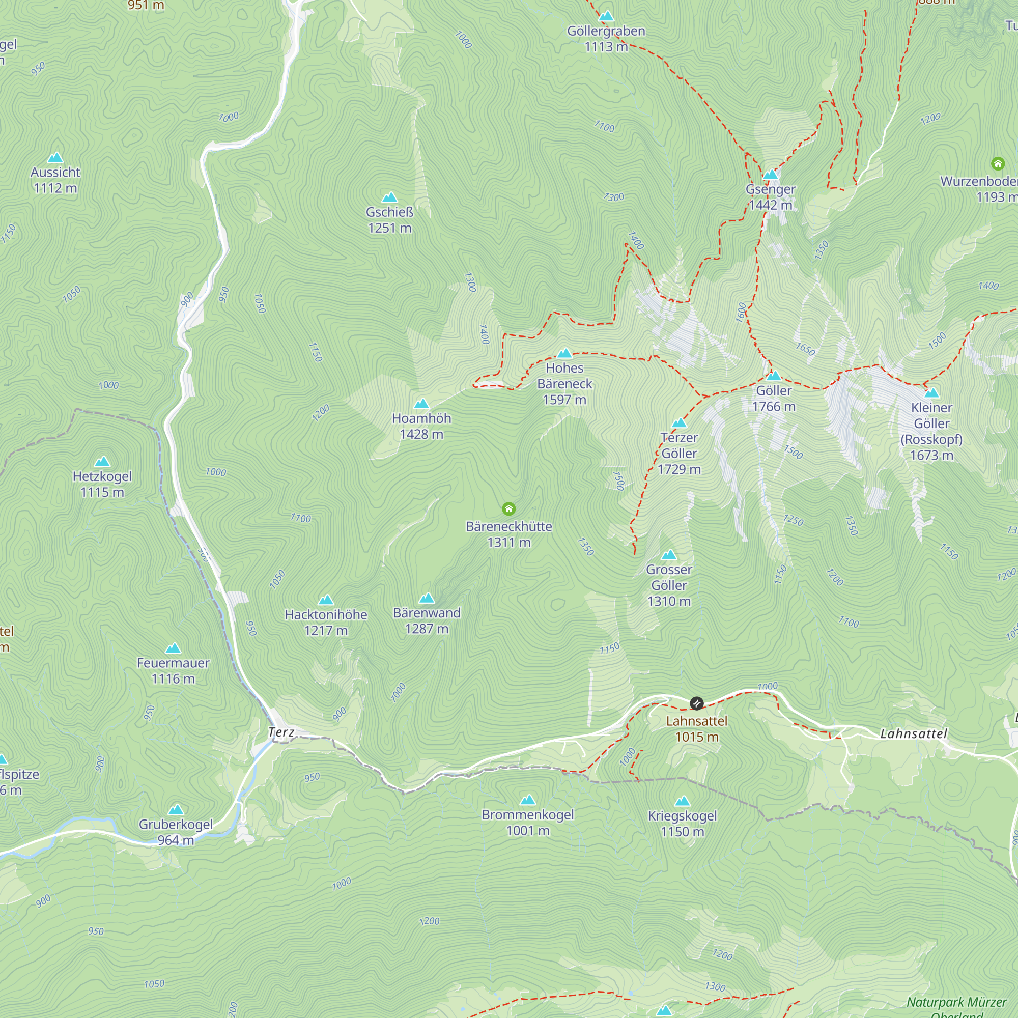 Bäreneckhütte map