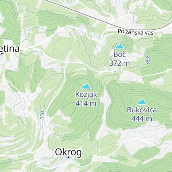Map of Kozjak