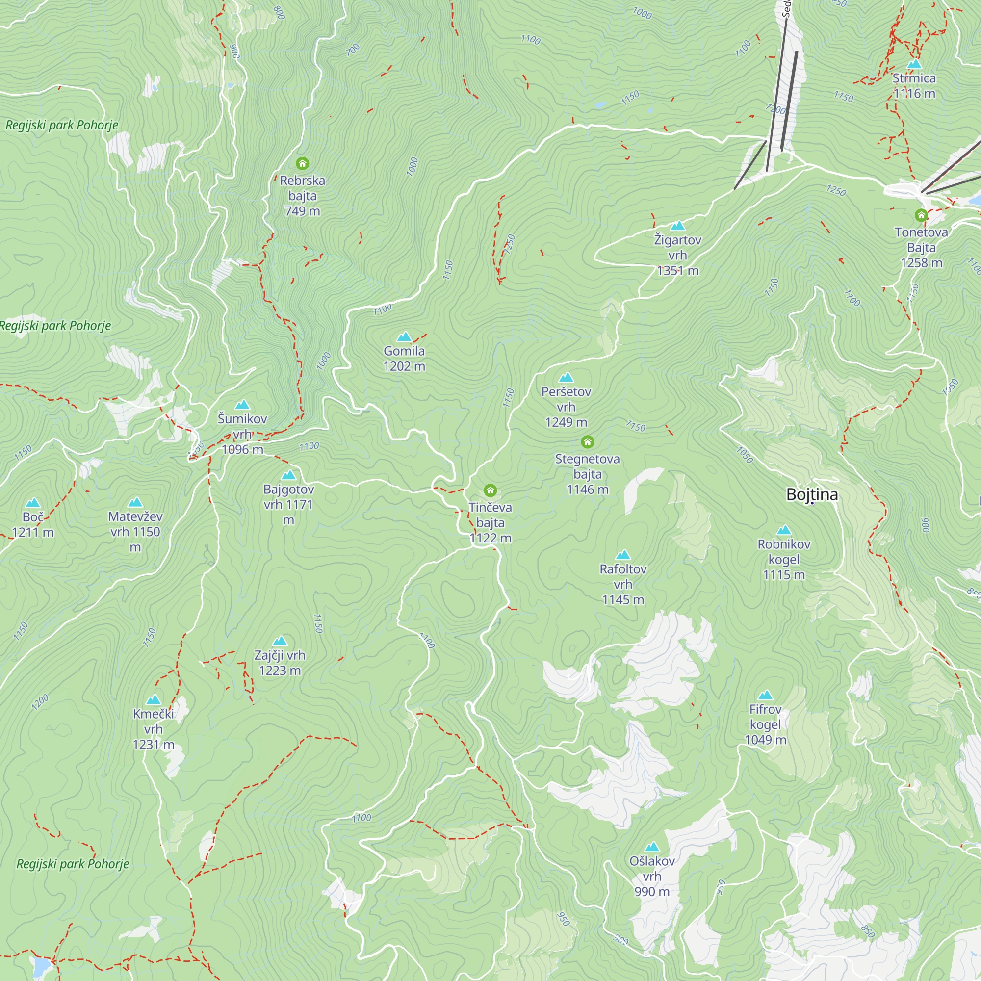 Tinčeva bajta map