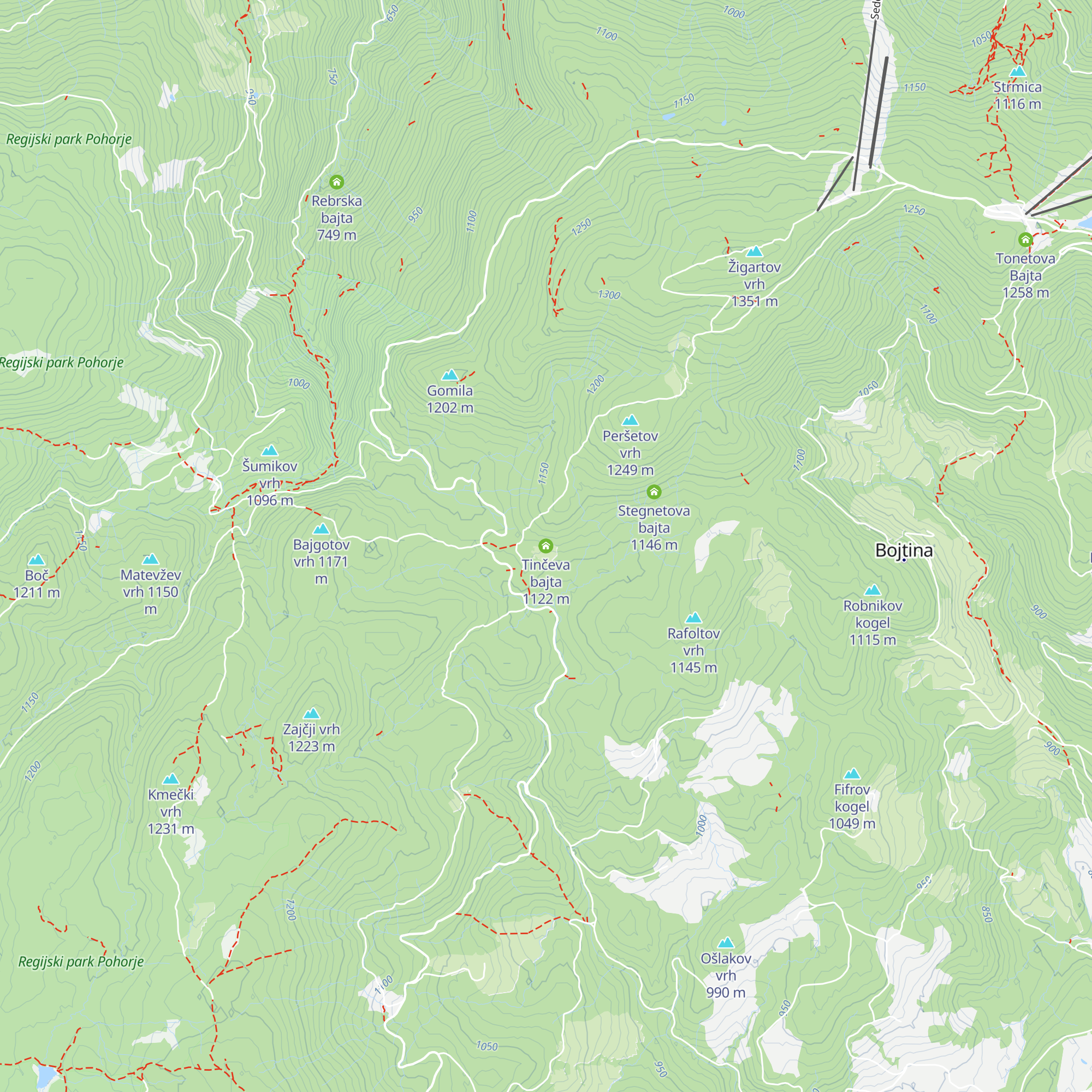 Tinčeva bajta map